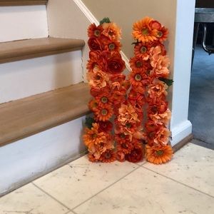 Hand crafted Orange M Wreath
